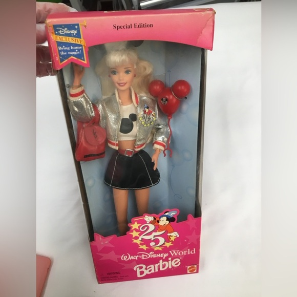 SPECIAL EDITION 25TH ANNIVERSARY WALT DISNEY WORLD BARBIE UNOPENED 1996 - Picture 7 of 8